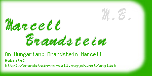 marcell brandstein business card